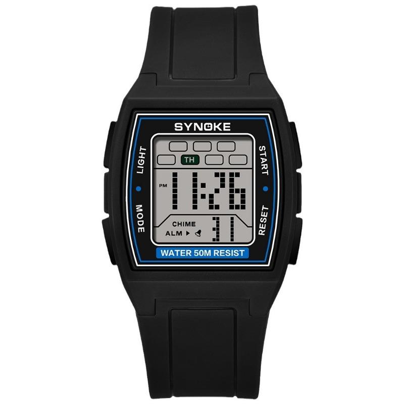 Top Brand New Square Retro Sports Electronic Watch Men's Multifunctional Luminous Waterproof Outdoor Watch