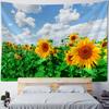 Sunflower Tapestry Beautiful Home Art Poster for Children's Room Living Room Dormitory Wall Decoration Blanket