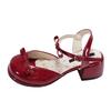Temperament Red French Versatile Bag Head Thick Heel Sandals Women's 2025 New Summer Wear Height-increasing Fairy Shoes