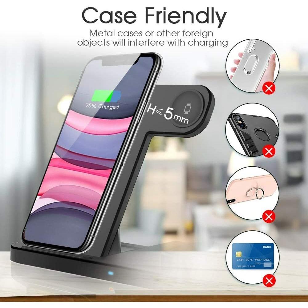 4-in-1 Fast Charger Qi Wireless Charging Station for Samsung iWatch iPhone Pencil