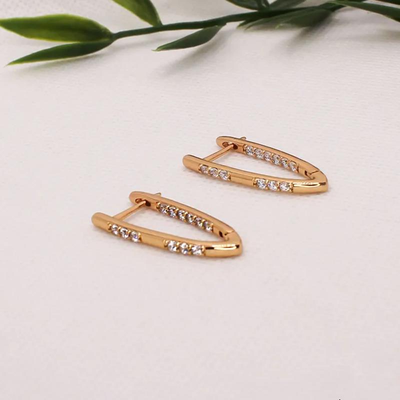 Elegante Dreieck-Hängeohrringe mit Zirkonia-Kristallen für Damen und Mädchen