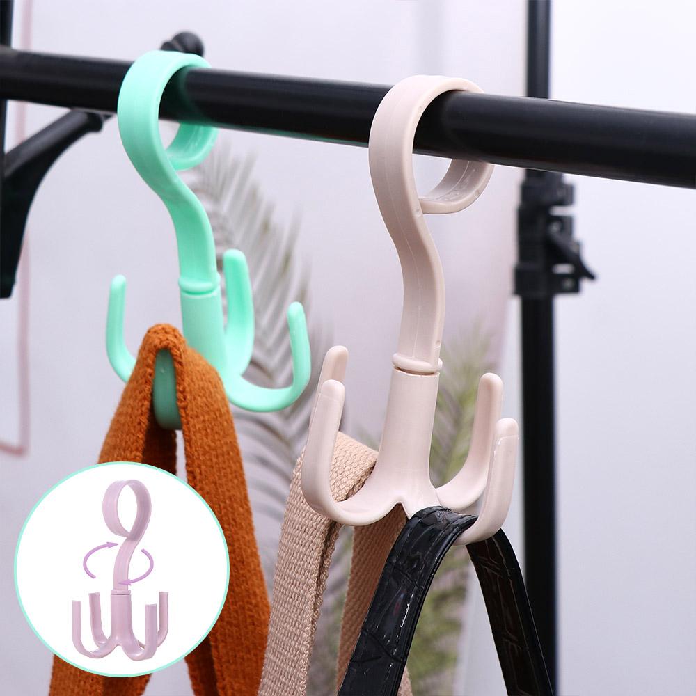 Belt Scarf Clothing Storage Space Saving Rotated Bag Rack Clothes Hanger Hanger Hooks Hanging Rack