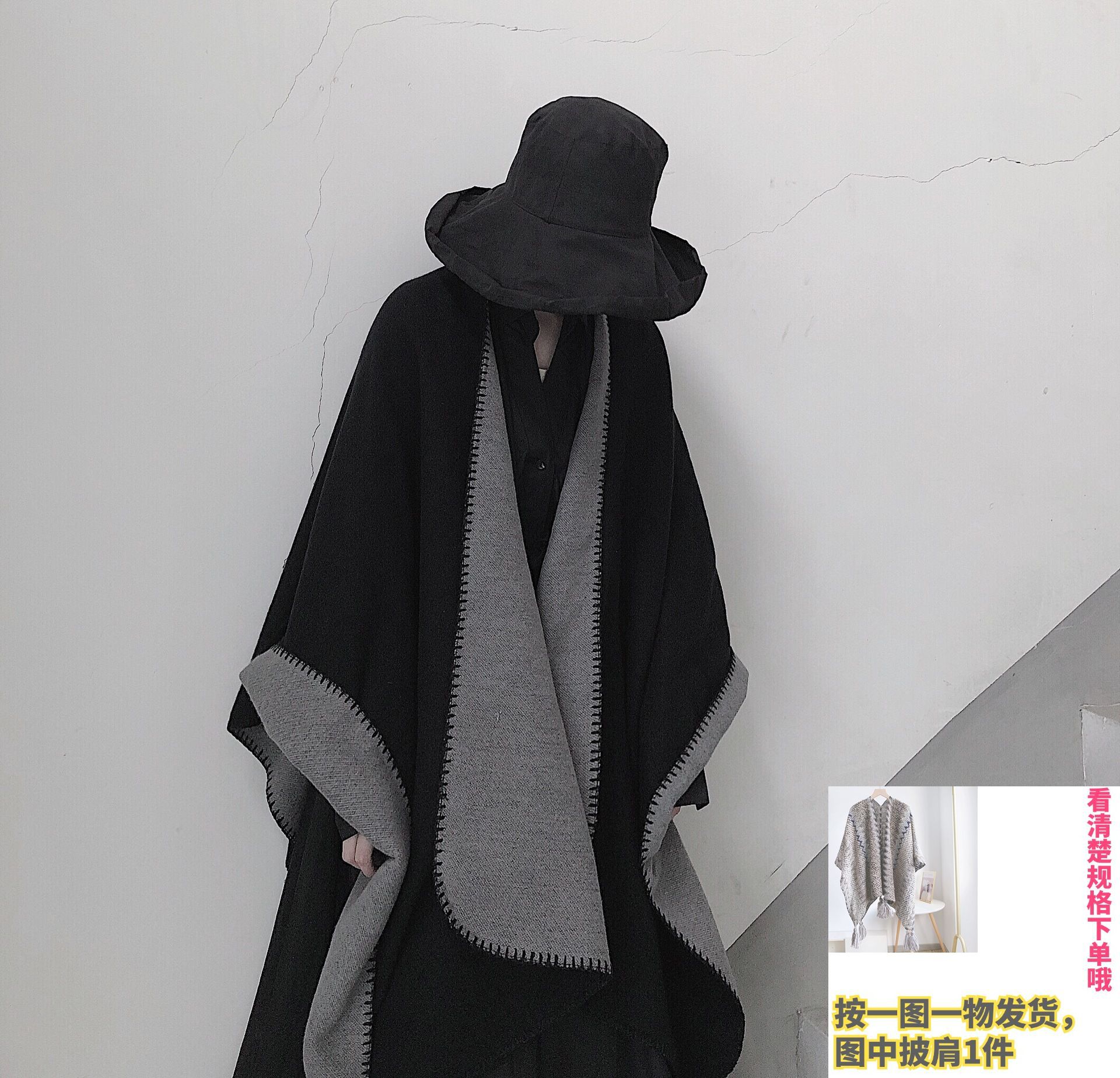 

Двусторонняя шаль Nordic Tie-Dye Декоративный шарф Простая накидка Теплая утолщенная шаль для женщин 150CM