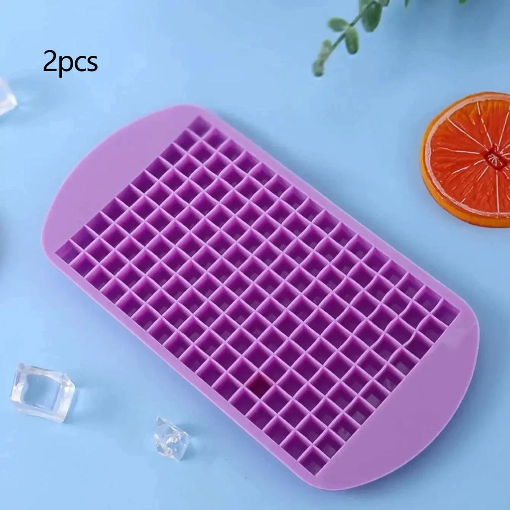 160 Grid Mini Silicone Ice Tray Ice Cubes Foldable Ice Mold Ice Breaker Ice Grid Tray Small Square Mold Ice Maker Silicone Mold
