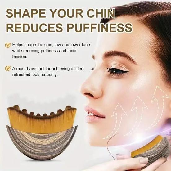 Lymphatic Contour Face Brush Manual Drainage Massager Soft Bristle Brush Multi-Function Tool for Skin Care And Contouring