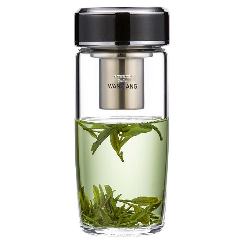 WANXIANG Silver Ion Antibacterial Borosilicate Glass Water Bottle