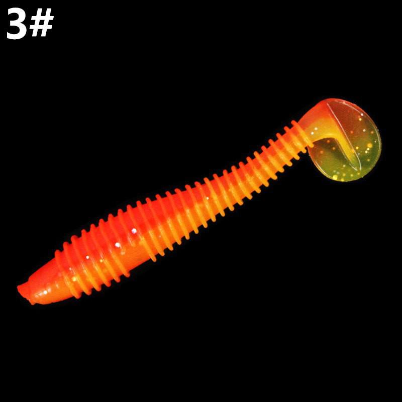 

Wanhe двоколірна ребриста м яка приманка з Т-хвостом, розміри приманок: 4,5 см-7,5 см, з гачком-вантажем, м яка черв ячна штучна приманка. 4.5cm Bulk (order 50+)