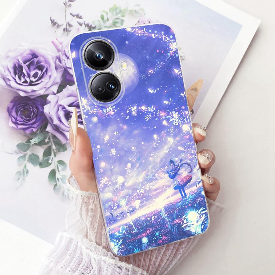 For Realme 10 Pro Plus Case RMX3687 Cover Butterfly Painted Silicone Soft Back Case For Realme10 10 Pro Case Protective Shell