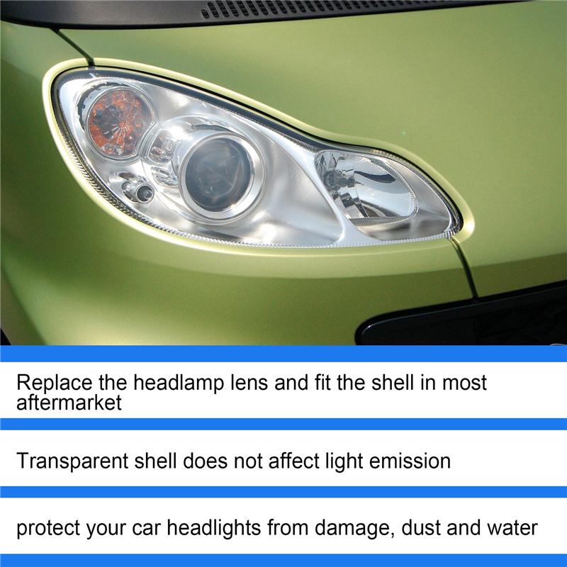 For Smart Fortwo W451 2009 - 2015 Car Headlight Shell Transparent Mask Lens Lampshade