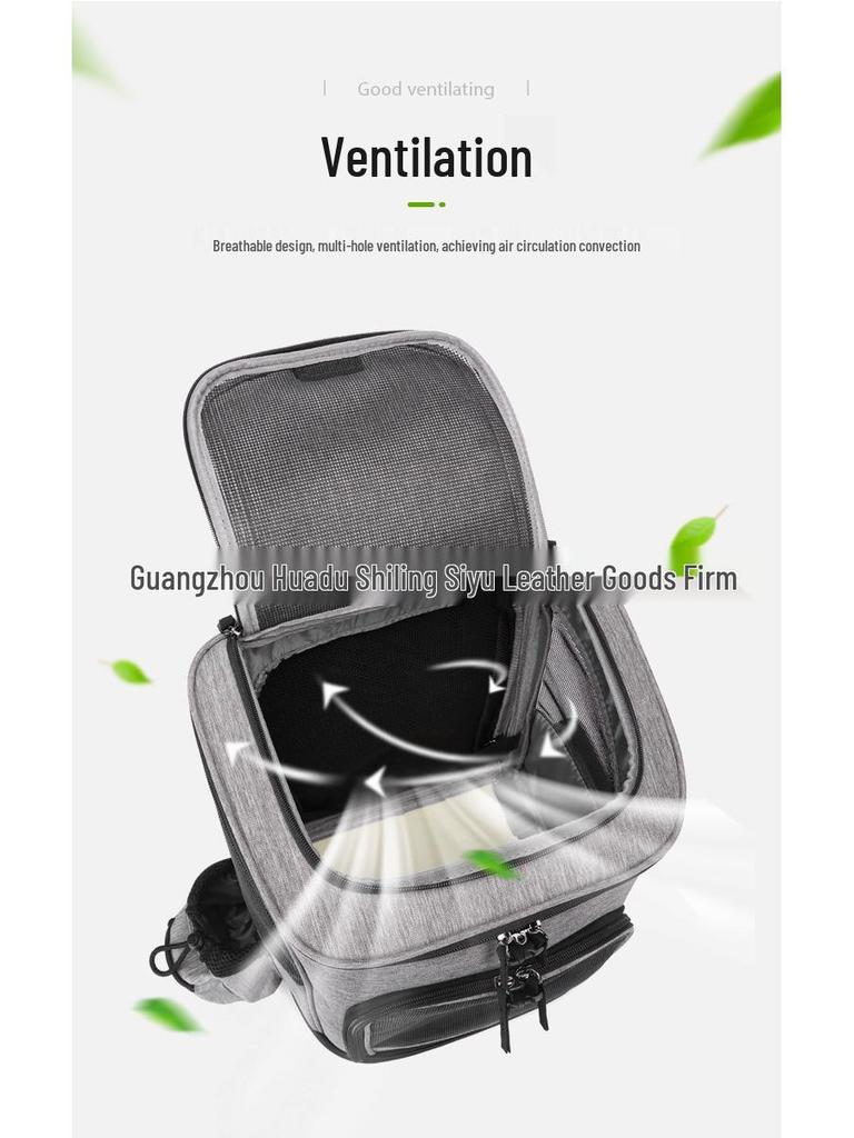 Expandable, Breathable Outdoor Pet Backpack for Cats - Portable and Foldable with Extra Capacity for Outings.