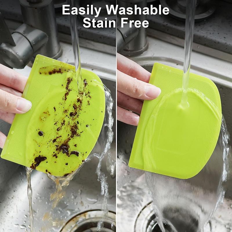 3Pcs Dough Scraper Set Plastic Dough Cutter Cake Cream Scraper Dough Cutting Knife Cake Spatula Cake Decorating Tool Baking Tool