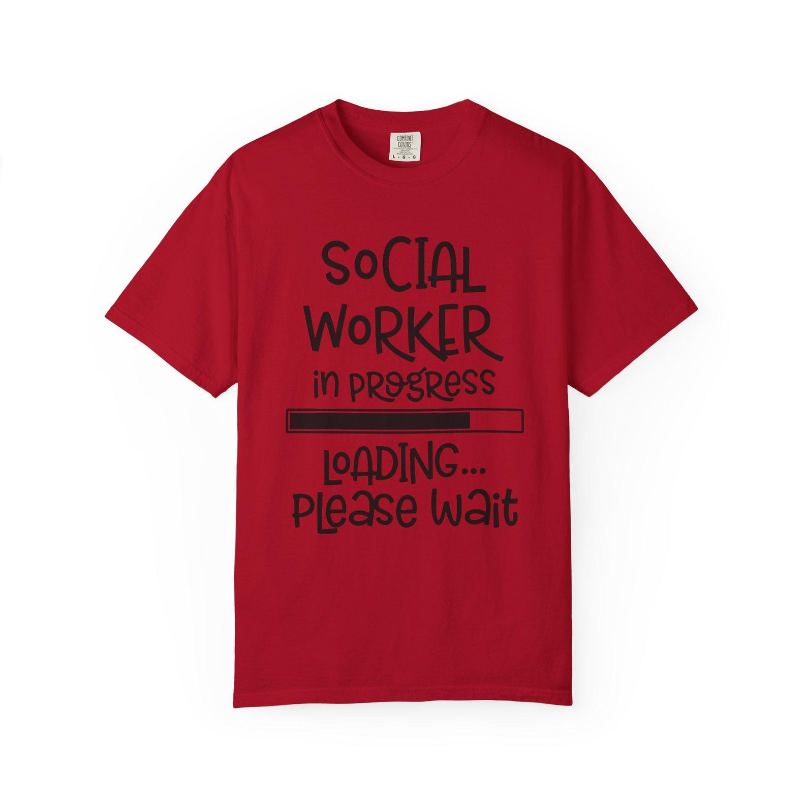 Social Work In Progress T-Shirt, Mental Health Awareness, Unisex Jersey S