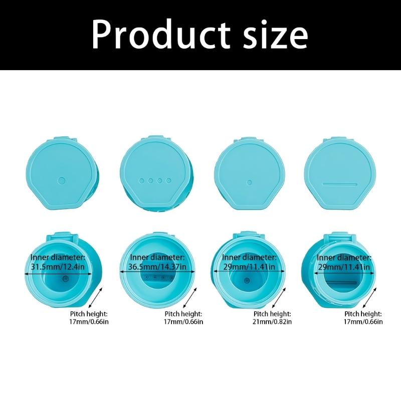 4pcs Squeeze Bottle Cap Condiment Dispenser Flipped Top Lid For Controlled Dressing Flows And Waste Reduction In Cooking