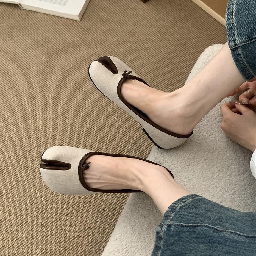 2025 spring new sub-toe pig's trotters sub-toe lazy horseshoe shoes lazy shoes flat women's single shoes Doudou shoes