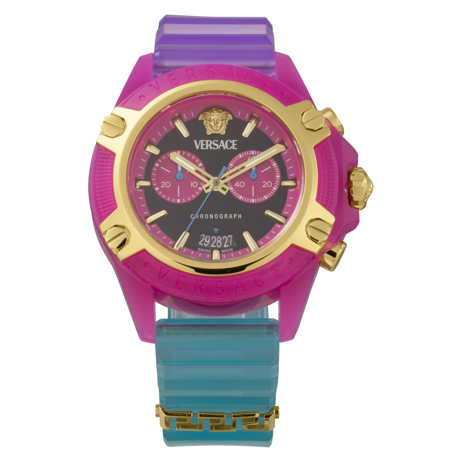 

Icon Active VE8P00424 Multicolor [Versace] Men s Watch, [Used] чорний