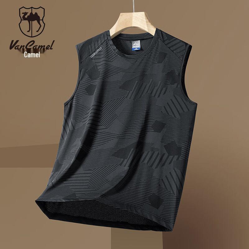 VANCAMEL Men's Breathable Ice Silk Sleeveless Tee