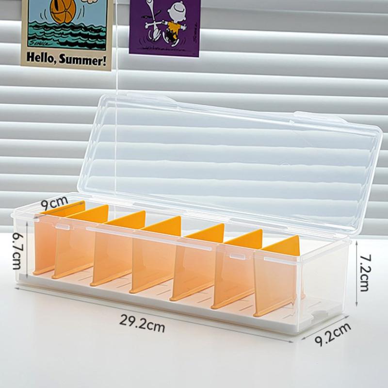 Clear Plastic Compartmentalized Organizer Box Holds 550+ Game Cards Storage Box With Adjustable Divider For Ptcg/Mtg Cards
