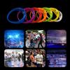 5pcs Voice Controlled LED Luminous Bracelets Flashing Silicone Bangle Light Up Wristbands for Christmas New Year Decor