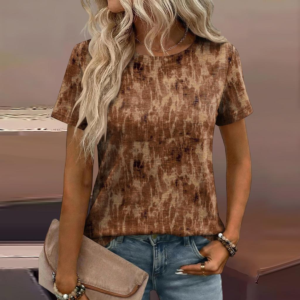Women's Loose-Fit Fashionable Casual Printed T-Shirt