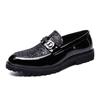 New Autumn Business British Men's Casual Leather Shoes Trendy Bright Leather Work Shoes Large Size Elevated Leather Shoes