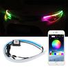 2X RGB APP 45CM Slim Flexible LED DRL Daytime Running Strip Light For Headlight