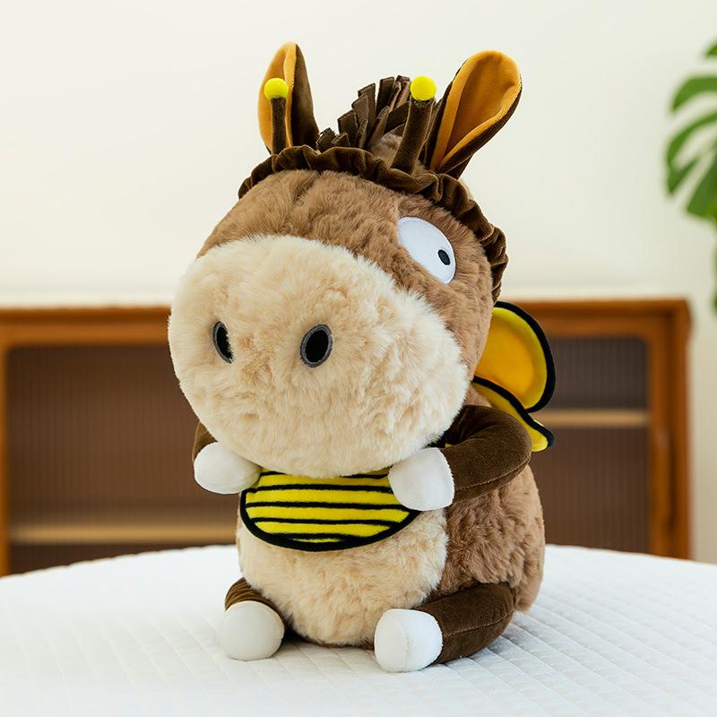 

Creative Bee Donkey Plush Toys Children s Sleep Comfort Pillow Event Gifts Hiker Souvenir Birthday Gifts 23cm【0.22kg】