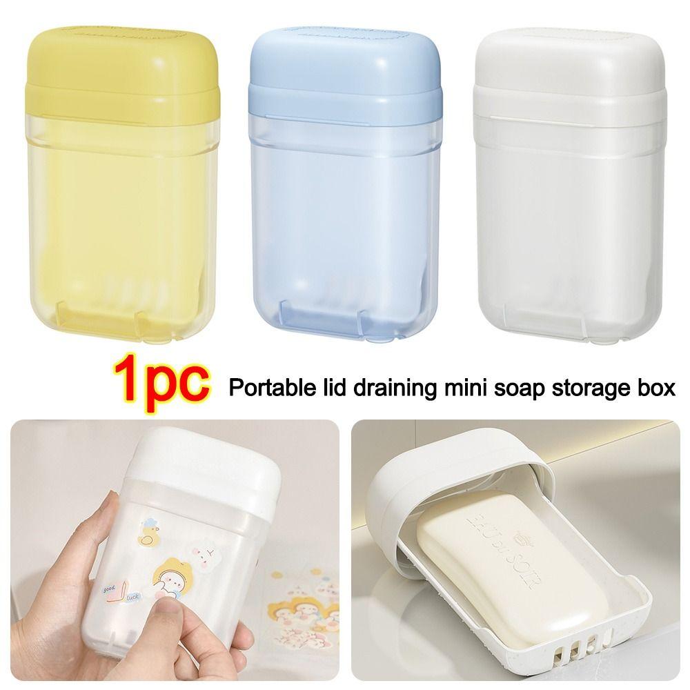 Waterproof Soap Rack with Drain Hole Soap Dish Mini Soap Storage Box  Travel