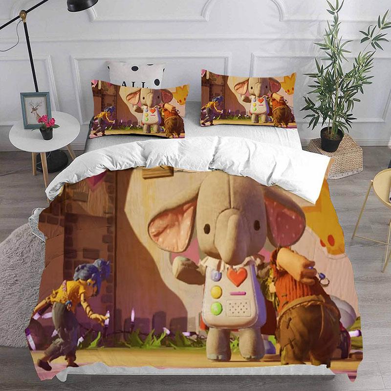 Game Takes Two Cartoon Printed Bedding Sets Comforter Quilt Bed Cover Duvet Cover Pillow Case 2-3 Pieces Sets Kids Adult Size