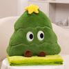 Christmas Tree Plush Pillow Blanket Cartoon Tree Shape Throw Pillow Stuffed Plushie Hugging Cushion Sofa Bedroom Living Room Decoration