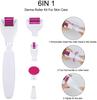 Derma Stamp Mesotherapie Microniddle Roller 6V 1 na obličej Tělo Vousy Derma Roller Titanium For Hair Růst vlasů dermaroller Mesoroller