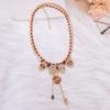 Personality Metal Skull Pendant Necklace Jewelry Set Vintage Earring Collarbone Chain  Halloween