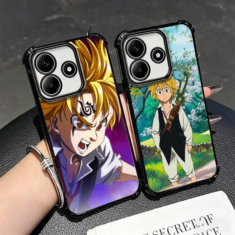 Sept Péchés Capitaux Meliodas Coque de Téléphone Souple Pour Xiaomi Redmi Note 14 15 Pro Plus 13 12 11S 11T 5G 10 9S 9 Placage Anti-Chute Fu