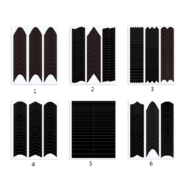 French Nail Strips Nail Art French Tip Guide Stickers Geometry Nail Stickers