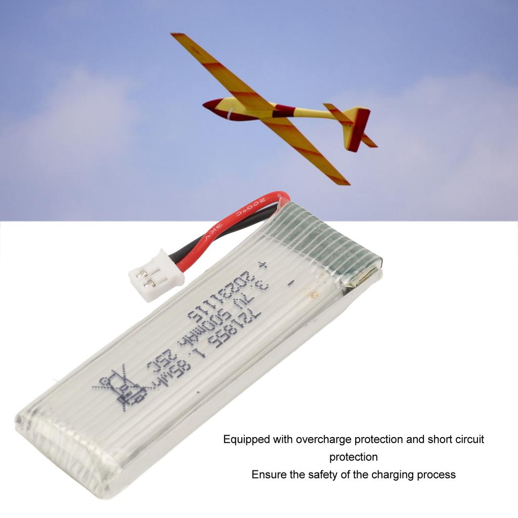 3.7V 500mAh Lityum Pil 25C Yüksek Büyütme 721855 Lipo Pil UDI U818A Uçak H37 Uçak Modeli için PH2.0 Fişli