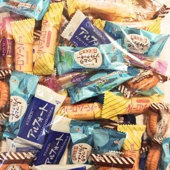 Variety Assortment Bourbon 566g Popular 6 Types 64 Pieces (Moist Soft Cookies Alfort Mini Baum Roll Rumando Chocolate Coffee Total Pieces) Bulk Small