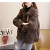 Women's Plus Size Lambswool Coat, Autumn/Winter 2023, Thickened, Velvet-Lined, Loose Fit, Warm, Versatile Top