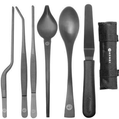 6-teiliges Küchenhelfer-Set zum Dekorieren von Sushi-Gerichten und Kuchen, schwarz