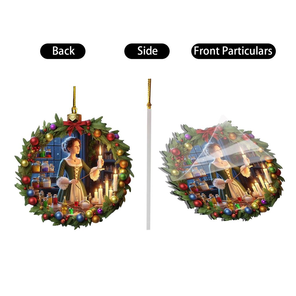 2D Christmas Pendant Decoration Christmas Tree Acrylic Pendant Decoration Christmas Inspirational Gift