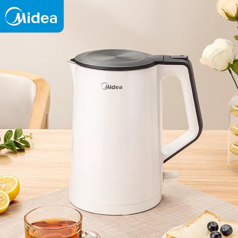Midea 1.5L Double-Layer Anti-Scald Electric Kettle CN plug (adapter included)