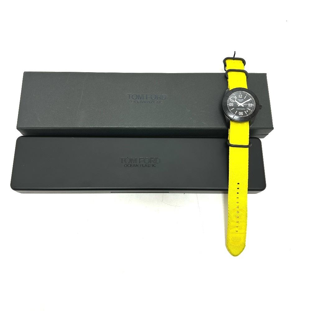 TOM FORD No.002 Ocean Plastic Sports Timepiece Automatic Wristwatch SS Black