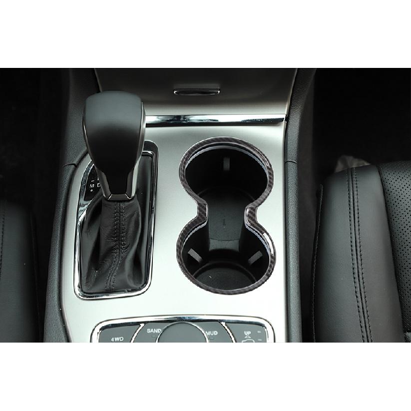 Schimbător de viteze față pentru mașină Suport pahar de apă Decorație pentru panou Autocolant ornamental pentru Jeep Grand Cherokee 2011- Interior