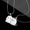 New Dog and Cat Couple Pair of Necklaces Jewelry Pendants Hip-hop Men's and Women's Necklaces