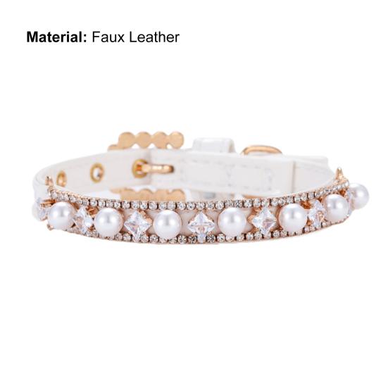 Colier pentru câine de companie, Decor cu perle false, Manoperă fină decorativă, Modă, Câini, Pisici