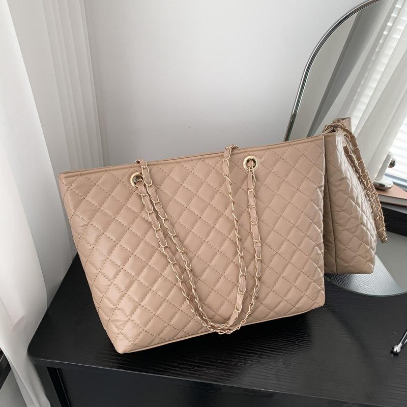 Large capacity large bag women's new trendy versatile shoulder bag messenger bag diamond chain bag tote bag