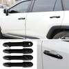 Bright Black Front Car Door Handles Cover Trim 4pcs For Toyota RAV4 -