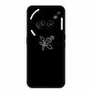 Nothing Phone 2A Luminous Hole TPU Soft Black Case with Simple Line Design