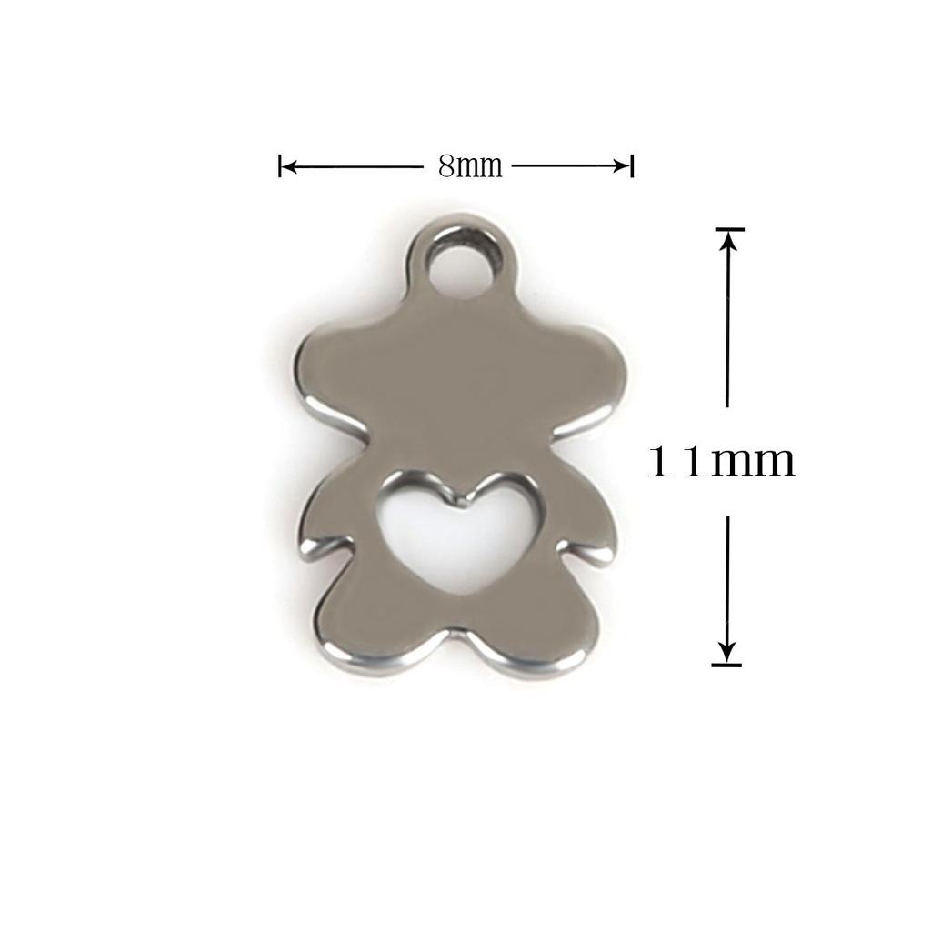 50Pcs Geometric Pendant Stainless Steel Charms For Women Kids Necklace Bracelet DIY Jewelry Making Accessories