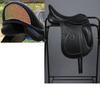 Leder Dressursattel mit doppeltem Sattelblatt und wechselbaren Kammern – Elegantes Cantle-Design