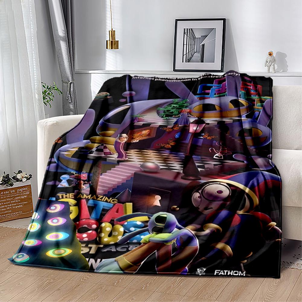 Digital Circus Blanket Durable Comfort Great for Seaside Bed Sofa Four Seasons Universal Warmthful Decor Suitable for Gifting Relatives and Friends