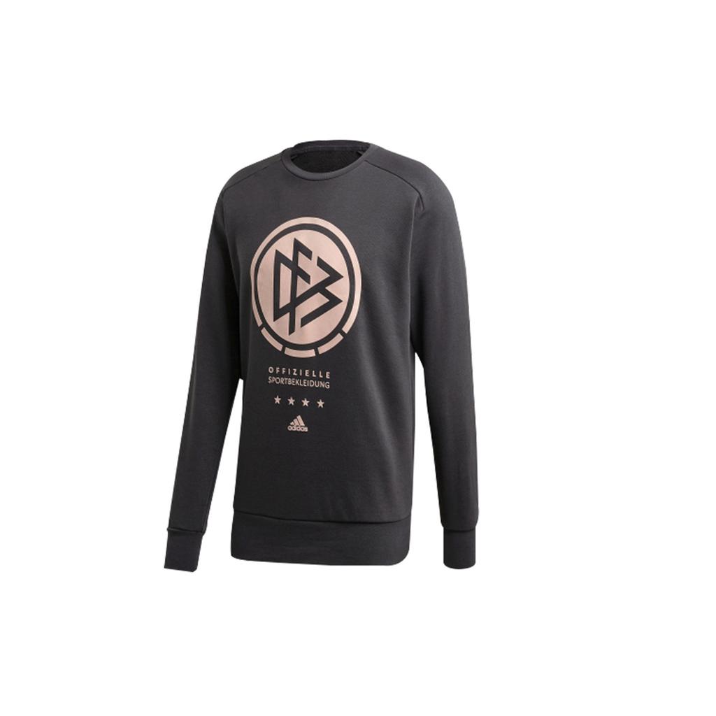 adidas Germany National Team Large Logo Crew Neck Sweatshirt Men Tops Black FI1470